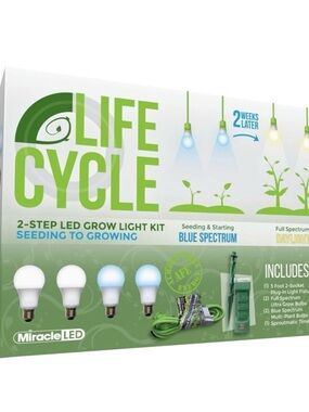 *NIB* Miracle LED Plant Life Cycle 2-Socket
Synchronized Grow Light Kit